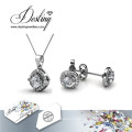 Destino joyería cristal de Swarovski Set pendientes y colgante Retro